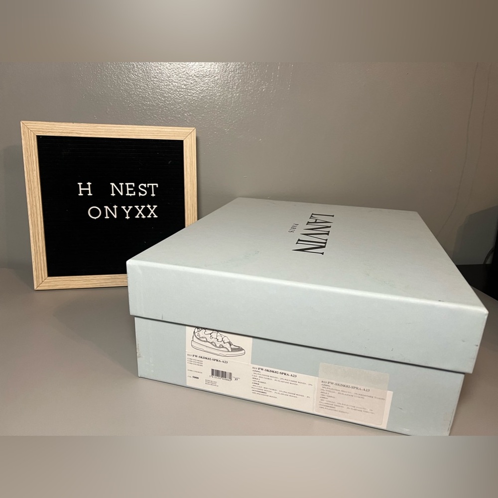 LANVIN
Leather Curb Sneakers Sz 37EU - Picture 13 of 14